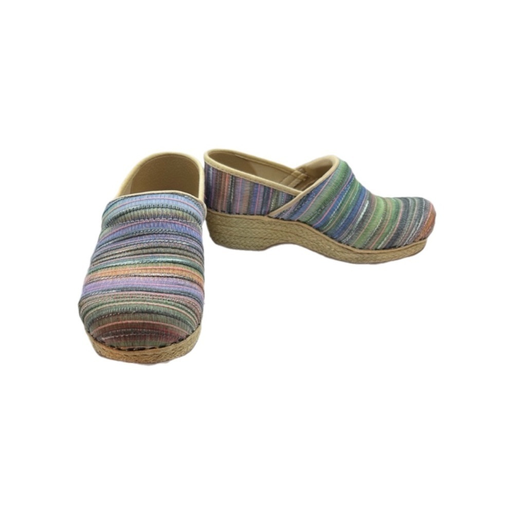 Dansko Jute Pro Weave Artisan Striped Espadrille Clog